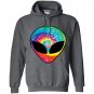 Rainbow alien trippy large Hoodie