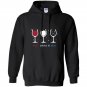 Red white blue funny wine glass Hoodie