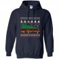 Rv camping ugly sweater xmas tree rv graphic Hoodie