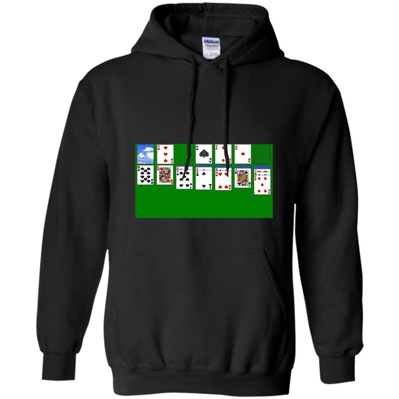 Solitaire retro computer game playing cards Hoodie
