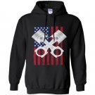 Usa distressed look drag racing Hoodie