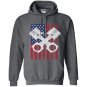 Usa distressed look drag racing Hoodie