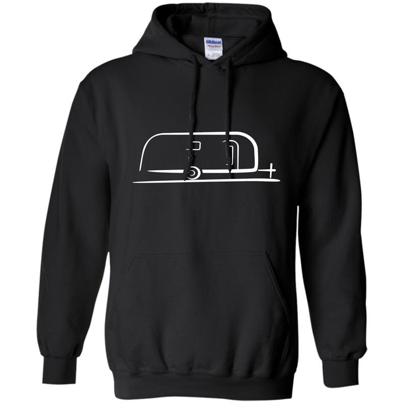 Vintage airstream style streamlined trailer Hoodie