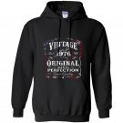 Vintage made in 1976 birthday gift us flag july 4th Hoodie