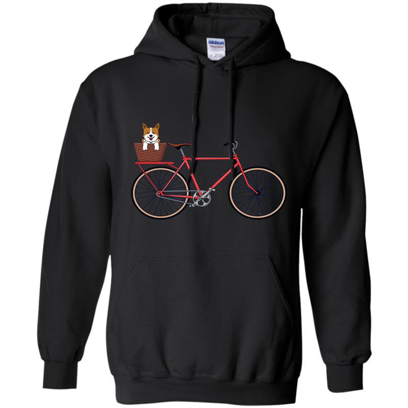 Vintage puppy corgi bicycle cute outdoors biking cycling tee Hoodie