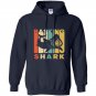 Vintage style basking shark silhouette Hoodie
