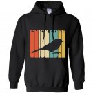 Vintage style chickadee silhouette Hoodie