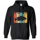 Vintage style cichlid silhouette Hoodie