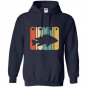 Vintage style cichlid silhouette Hoodie