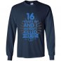 16 years of marriage 16th anniversary gift Long Sleeve Gildan
