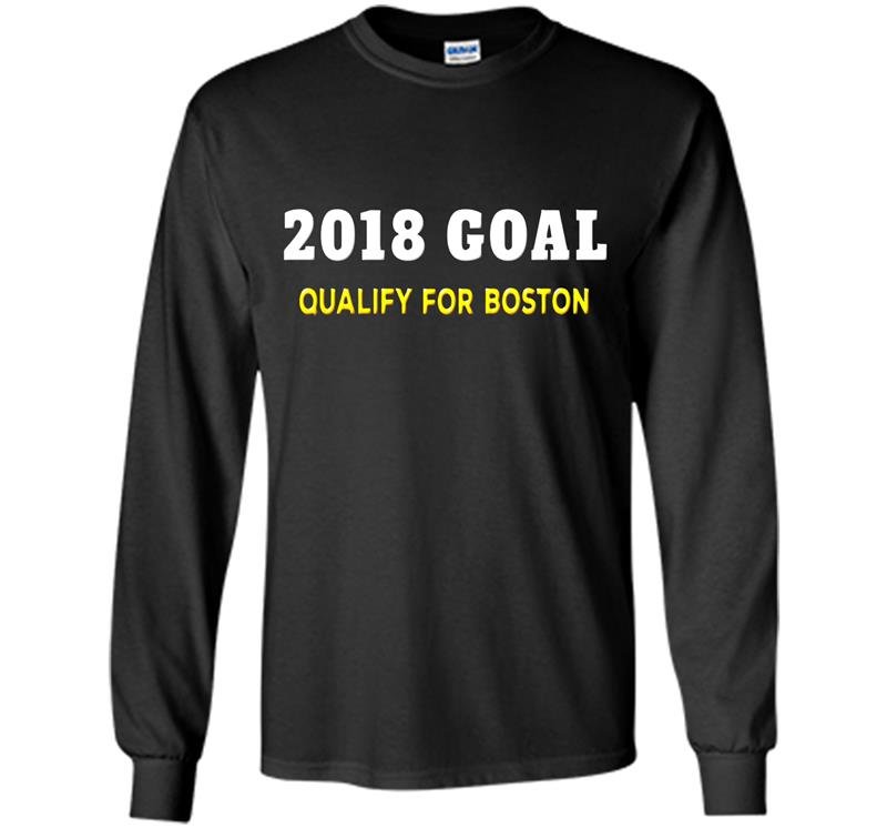 2018 goal qualify for boston 262 running motivation Long Sleeve Gildan