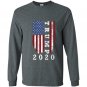 American flag trump 2020 Long Sleeve Gildan