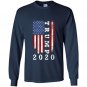 American flag trump 2020 Long Sleeve Gildan