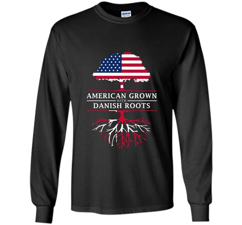American grown with denmark danish roots Long Sleeve Gildan