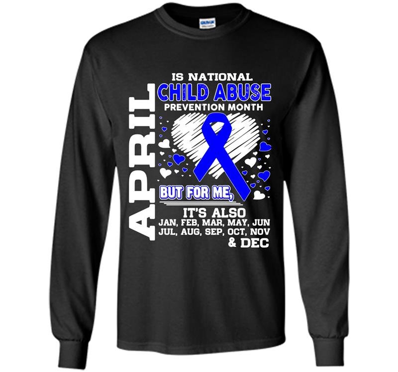 April is national child abuse prevention month Long Sleeve Gildan