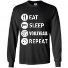 Awesome eat sleep volleyball repeat Long Sleeve Gildan