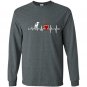 Baritone heartbeat music marching band tees Long Sleeve Gildan