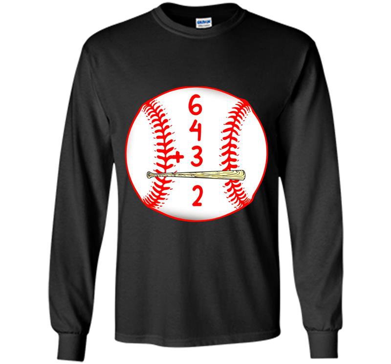 Baseball double play 6432 Long Sleeve Gildan