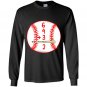 Baseball double play 6432 Long Sleeve Gildan