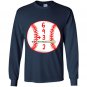 Baseball double play 6432 Long Sleeve Gildan