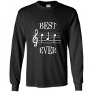 Best dad ever music cute funny fathers day gift Long Sleeve Gildan