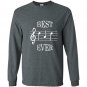 Best dad ever music cute funny fathers day gift Long Sleeve Gildan