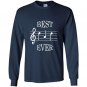 Best dad ever music cute funny fathers day gift Long Sleeve Gildan