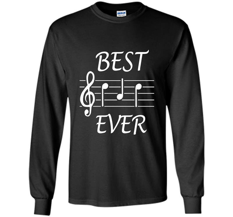 Best dad ever music gift for fathers day Long Sleeve Gildan