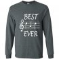 Best dad ever music gift for fathers day Long Sleeve Gildan