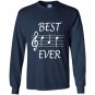 Best dad ever music gift for fathers day Long Sleeve Gildan