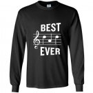 Best dad ever funny music note fathers gift Long Sleeve Gildan