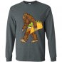 Bigfoot sasquatch carrying taco funny camping gifts Long Sleeve Gildan