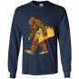 Bigfoot sasquatch carrying taco funny camping gifts Long Sleeve Gildan