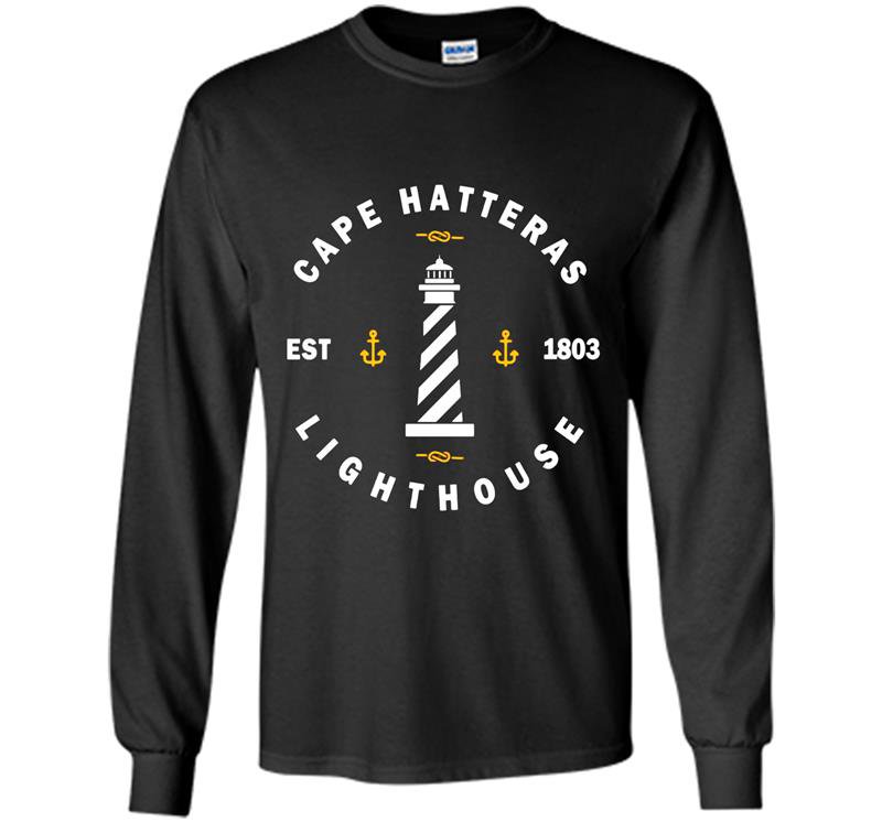Cape hatteras lighthouse outer banks nc obx Long Sleeve Gildan