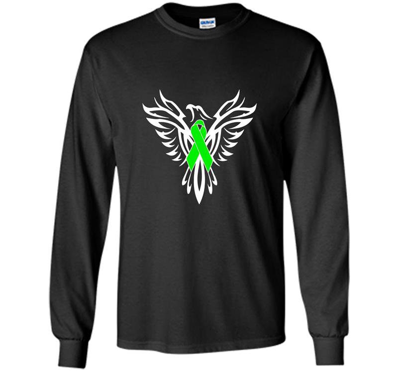 Cerebral palsy awareness green ribbon phoenix Long Sleeve Gildan