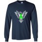 Cerebral palsy awareness green ribbon phoenix Long Sleeve Gildan