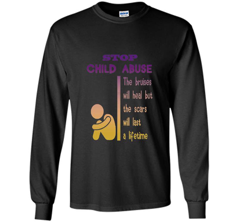 Child abuse awareness Long Sleeve Gildan