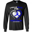 Child abuse i wear blue for child abuse awareness Long Sleeve Gildan