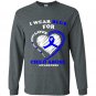 Child abuse i wear blue for child abuse awareness Long Sleeve Gildan
