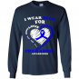Child abuse i wear blue for child abuse awareness Long Sleeve Gildan