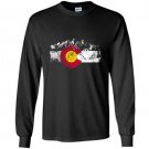 Colorado flag moutain vintage colorado day Long Sleeve Gildan