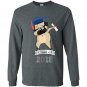 Cool class of 2018 dabbing pug graduate adults kids Long Sleeve Gildan