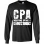 Cpa weapons of mass deductions Long Sleeve Gildan
