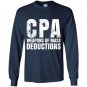 Cpa weapons of mass deductions Long Sleeve Gildan