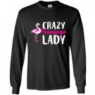 Crazy flamingo wading species Long Sleeve Gildan