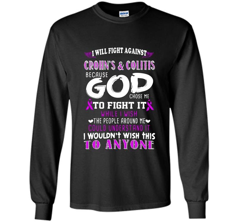 Crohns and colitis awareness Long Sleeve Gildan