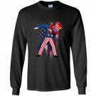 Dabbing uncle sam funny 4th of july Long Sleeve Gildan