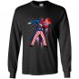 Dabbing uncle sam funny 4th of july Long Sleeve Gildan