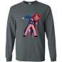 Dabbing uncle sam funny 4th of july Long Sleeve Gildan