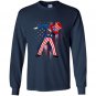 Dabbing uncle sam funny 4th of july Long Sleeve Gildan